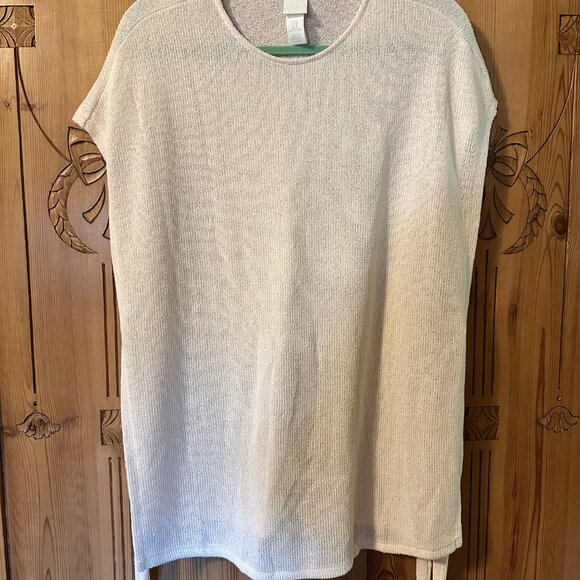 H&M Cream Side Tie Sweater Tunic Sleeveless - Medium - Picture 3 of 7